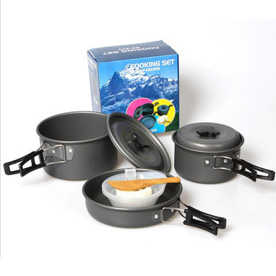 ピクニック用品 2-3人用 アウトドアキャンプポット アルミ製炊飯器メスキットセット