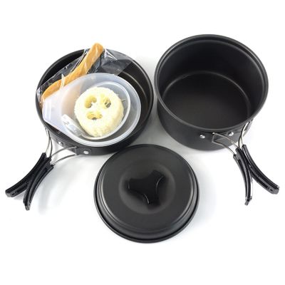 ピクニック用品 2-3人用 アウトドアキャンプポット アルミ製炊飯器メスキットセット