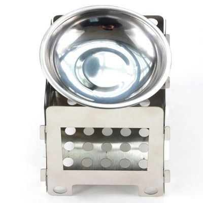105mm ポータブル ステンレス 折りたたみ ミニ バックパック キャンプ 薪炉