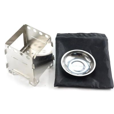 105mm ポータブル ステンレス 折りたたみ ミニ バックパック キャンプ 薪炉