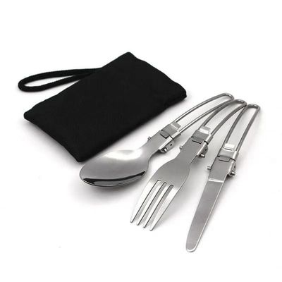 ステンレス鋼 キャンプ用 食器セット 銀製 食器具 フォークとスプーン