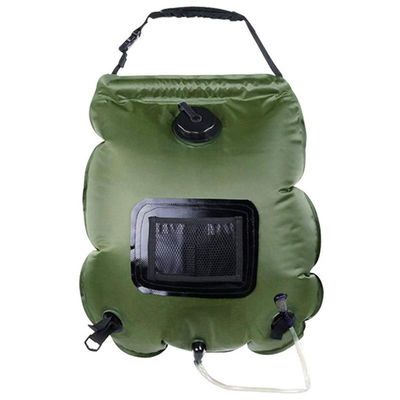 20L PVC ポータブル 屋外 キャンプ シャワー バッグ 太陽熱シャワー 緑色 または 青色