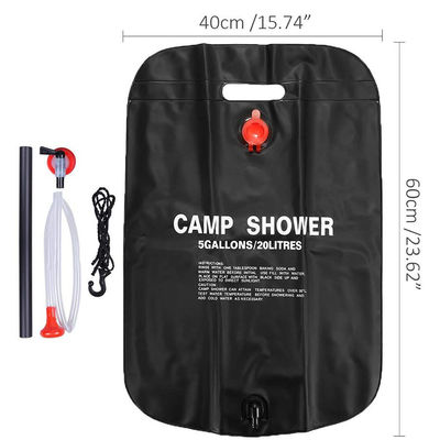 20L 屋外ポータブル PVC 太陽シャワー 旅行 ビーチキャンプ用 温水バッグ