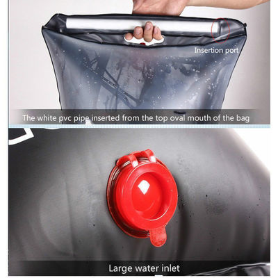 屋外ポータブル 20L 太陽熱キャンプシャワー PVC ビーチシャワー ウォーターバッグ 安価